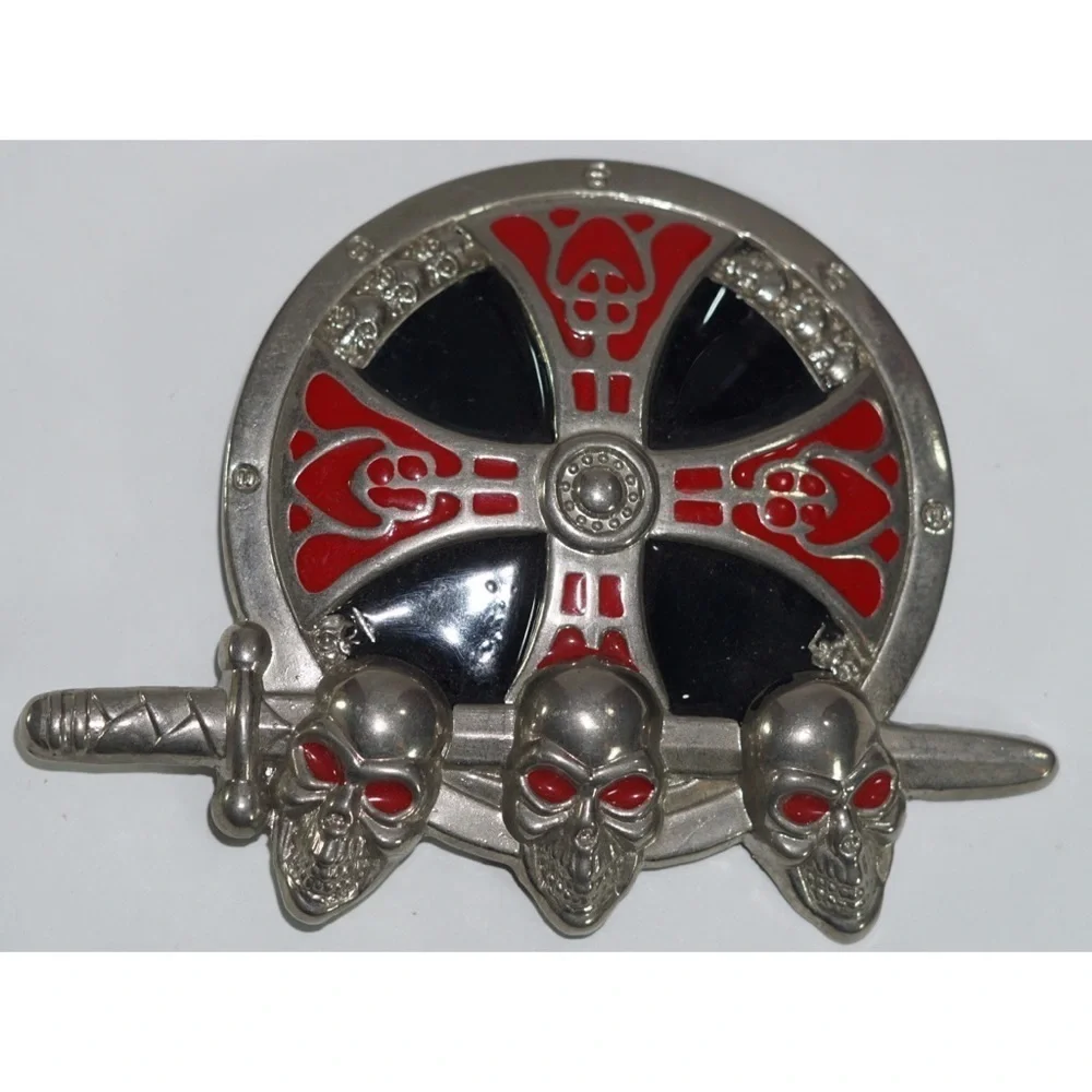Iron Cross, Skull & Sword Belt Buckle